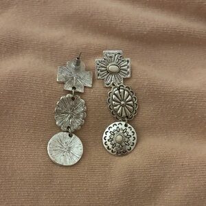 Silver Concho Earrings
